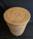 Handwoven Round Cane Laundry Basket – Natural Storage Solution (#CP002) -Medium