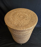Handwoven Round Cane Laundry Basket – Natural Storage Solution (#CP002) -Medium