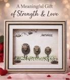 Survivors Pebble Art Frame – Valentine Gift for Him | Handmade Gift for Men - Strength & Resilience Stone Artwork