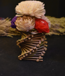 Valentine Designer Bamboo Pen Stand with Shola Flowers | Eco-Friendly Desk Gift – Bhartiye Crafts