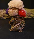 Valentine Designer Bamboo Pen Stand with Shola Flowers | Eco-Friendly Desk Gift – Bhartiye Crafts