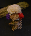 Valentine Designer Bamboo Pen Stand with Shola Flowers | Eco-Friendly Desk Gift – Bhartiye Crafts