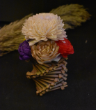 Valentine Designer Bamboo Pen Stand with Shola Flowers | Eco-Friendly Desk Gift – Bhartiye Crafts