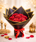 Romantic Red Rose Shola Flower Bouquet for Valentine’s Day | Eco-Friendly Gift – Bhartiye Crafts