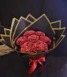 Romantic Red Rose Shola Flower Bouquet for Valentine’s Day | Eco-Friendly Gift – Bhartiye Crafts