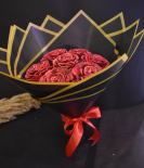 Romantic Red Rose Shola Flower Bouquet for Valentine’s Day | Eco-Friendly Gift – Bhartiye Crafts