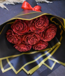 Romantic Red Rose Shola Flower Bouquet for Valentine’s Day | Eco-Friendly Gift – Bhartiye Crafts