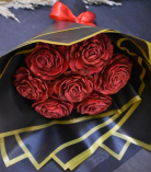 Romantic Red Rose Shola Flower Bouquet for Valentine’s Day | Eco-Friendly Gift – Bhartiye Crafts
