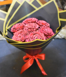 Romantic Red Rose Shola Flower Bouquet for Valentine’s Day | Eco-Friendly Gift – Bhartiye Crafts