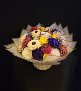 Valentine Gift Shola Flower Basket | Reusable Sabai Grass Flower Arrangement