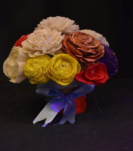 Valentine Mini Shola Flower Basket | Romantic Bamboo Basket Gift – Bhartiye Crafts