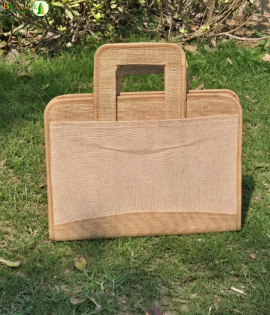 Bhartiye Crafts | Handcrafted Jute Office File Bag with Handle | Artisans from Jharkhand