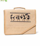 Bhartiye Crafts | Premium Jute Office Laptop Bag with Tribal Art |Artisans from Jharkhand