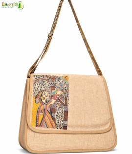 Bhartiye Crafts | Jute Sling Bag with Madhubani Art | Artisans from Jharkhand