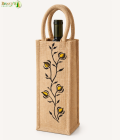 Bhartiye Crafts | Handcrafted Jute Bottle Bag with Embroidery | Eco Friendly Wine Carry Bag | Artisans from Jharkhand