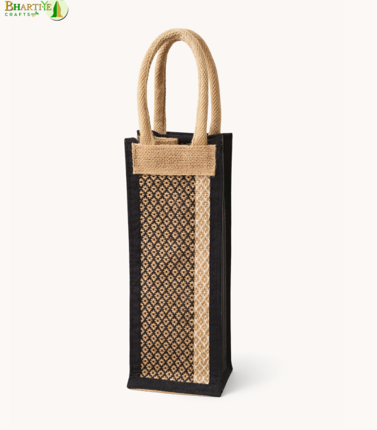 Bhartiye Crafts| Handmade Jute Water Bottle Bag – Artisans from Jharkhand | Eco Friendly Bottle Cover