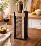 Bhartiye Crafts| Handmade Jute Water Bottle Bag – Artisans from Jharkhand | Eco Friendly Bottle Cover