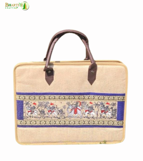 Bhartiye Crafts | Handmade Jute Laptop Bag with Traditional Art | Artisans from Jharkhand