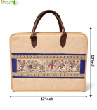 Bhartiye Crafts | Handmade Jute Laptop Bag with Traditional Art | Artisans from Jharkhand