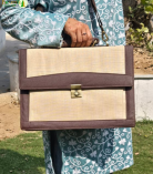 Bhartiye Crafts |  Handmade Jute Office Bag for Men & Women | Eco-Friendly Laptop Briefcase | Jharkhand Artisans