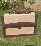 Bhartiye Crafts |  Handmade Jute Office Bag for Men & Women | Eco-Friendly Laptop Briefcase | Jharkhand Artisans