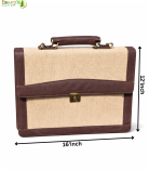 Bhartiye Crafts |  Handmade Jute Office Bag for Men & Women | Eco-Friendly Laptop Briefcase | Jharkhand Artisans