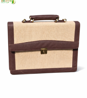Bhartiye Crafts |  Handmade Jute Office Bag for Men &amp; Women | Eco-Friendly Laptop Briefcase | Jharkhand Artisans