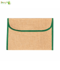 Bhartiye Crafts | Eco-Friendly Jute File Folder with Green Border | Handmade by Artisans from Jharkhand