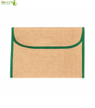Bhartiye Crafts | Eco-Friendly Jute File Folder with Green Border | Handmade by Artisans from Jharkhand