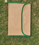 Bhartiye Crafts | Eco-Friendly Jute File Folder with Green Border | Handmade by Artisans from Jharkhand