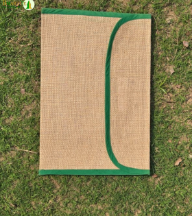 Bhartiye Crafts | Eco-Friendly Jute File Folder with Green Border | Handmade by Artisans from Jharkhand