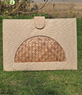Bhartiye Crafts | Handcrafted Jute File Folder with Woven Design | Eco-Friendly Document Holder | Artisans from Jharkhand
