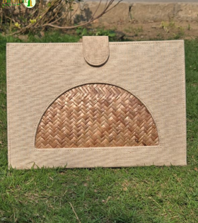 Bhartiye Crafts | Handcrafted Jute File Folder with Woven Design | Eco-Friendly Document Holder | Artisans from Jharkhand