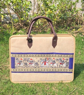Bhartiye Crafts | Handmade Jute Laptop Bag with Traditional Art | Artisans from Jharkhand
