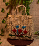 Kona Grass Basket medium size with Emb
