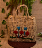 Kona Grass Basket medium size with Emb