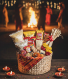 Kauna Grass Basket Hamper | Handmade Eco-Friendly Storage Basket (#KGP0081) | “Happy Lohri Gifting Hamper – Taste of Tradition”