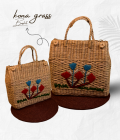 Kona Grass Basket medium size with Emb