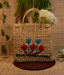 Kona Grass Basket medium size with Emb