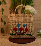 Kona Grass Basket medium size with Emb