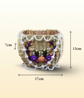Kauna grass bag with heavy Embroidery