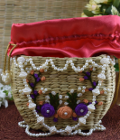 Kauna grass bag with heavy Embroidery