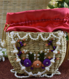 Kauna grass bag with heavy Embroidery