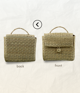 Kauna grass woven handbag or purse