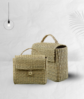 Kauna grass woven handbag or purse