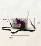 Handmade Kauna Grass Embroidered Sling Bag | Manipur North East | Valentine Special by Bhartiye Crafts