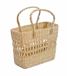 Handmade Kauna Grass Jali Shopping Bag (16×16×7 inch) | Durable Eco-Friendly Hand Bag | Manipur North East Craft by Bhartiye Crafts