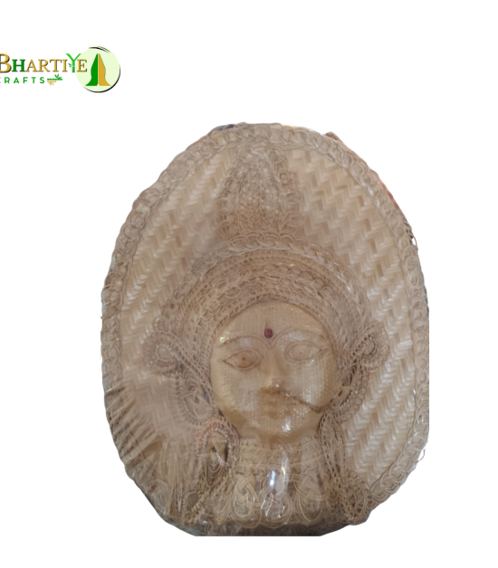 Sacred Durga Face – Handcrafted Bamboo Wall Decor (#BP0001)