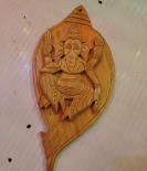 Handcrafted Bamboo Ganesha Wall Decor in Shankh (conch) Shape | Eco-Friendly Bamboo Art (#BP0057)