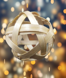 Handmade Bamboo Ball Decorative Ball for Christmas, Balcony &amp; Living Room Decoration (Balls Only) (20)